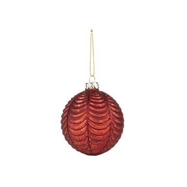 Bola decorativa roja relieve 8cm