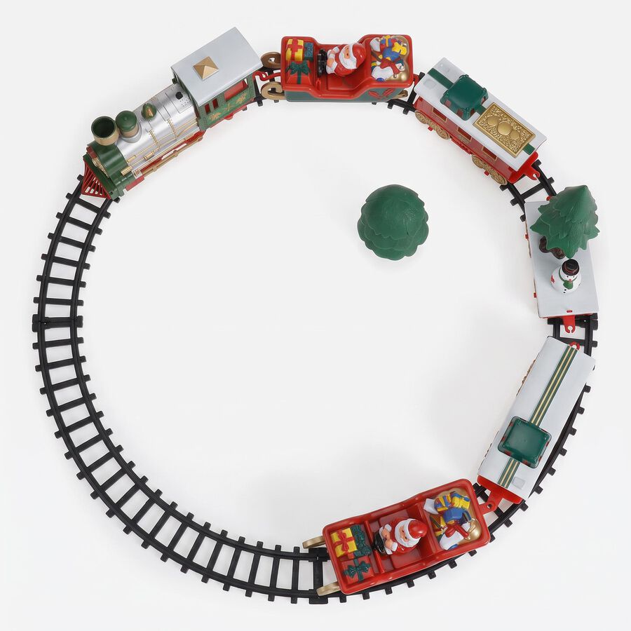 Tren de Navidad decorativo multicolor de pl&aacute;stico 22 piezas