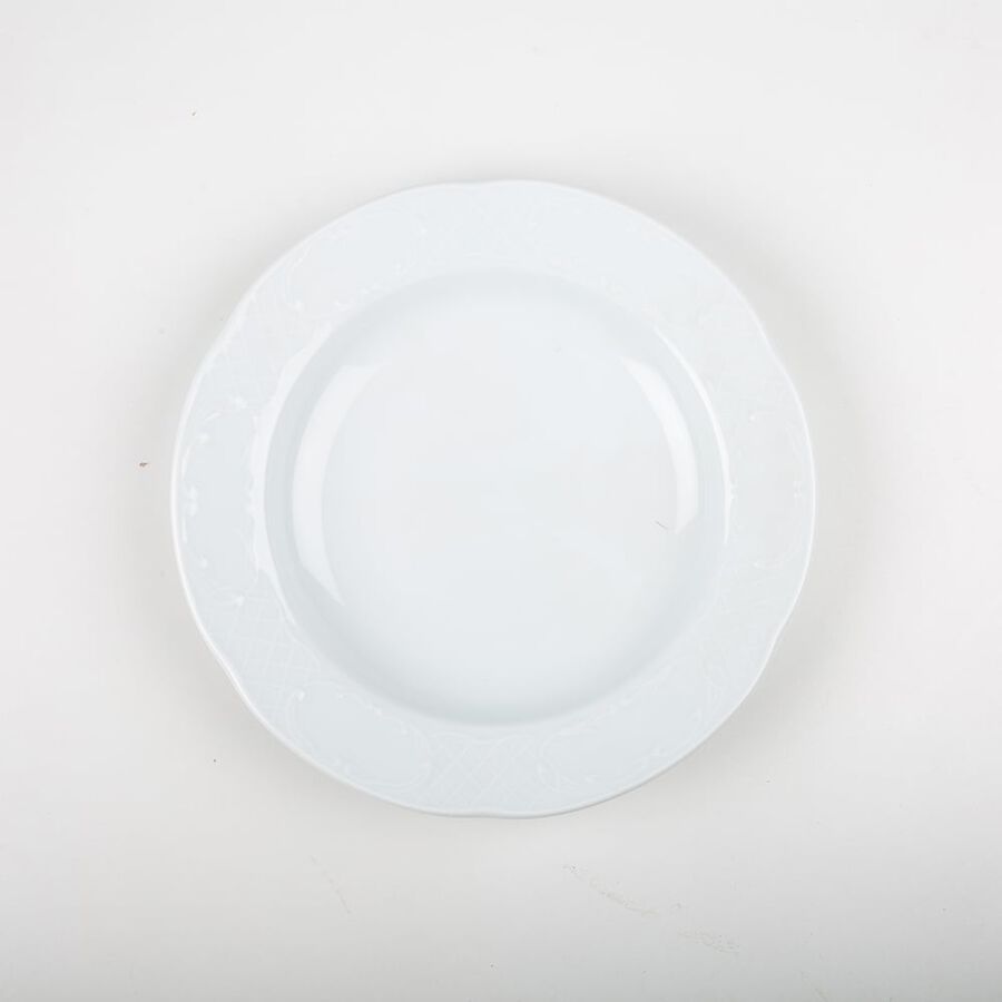 Plato hondo blanco de porcelana Flora &Oslash;22cm