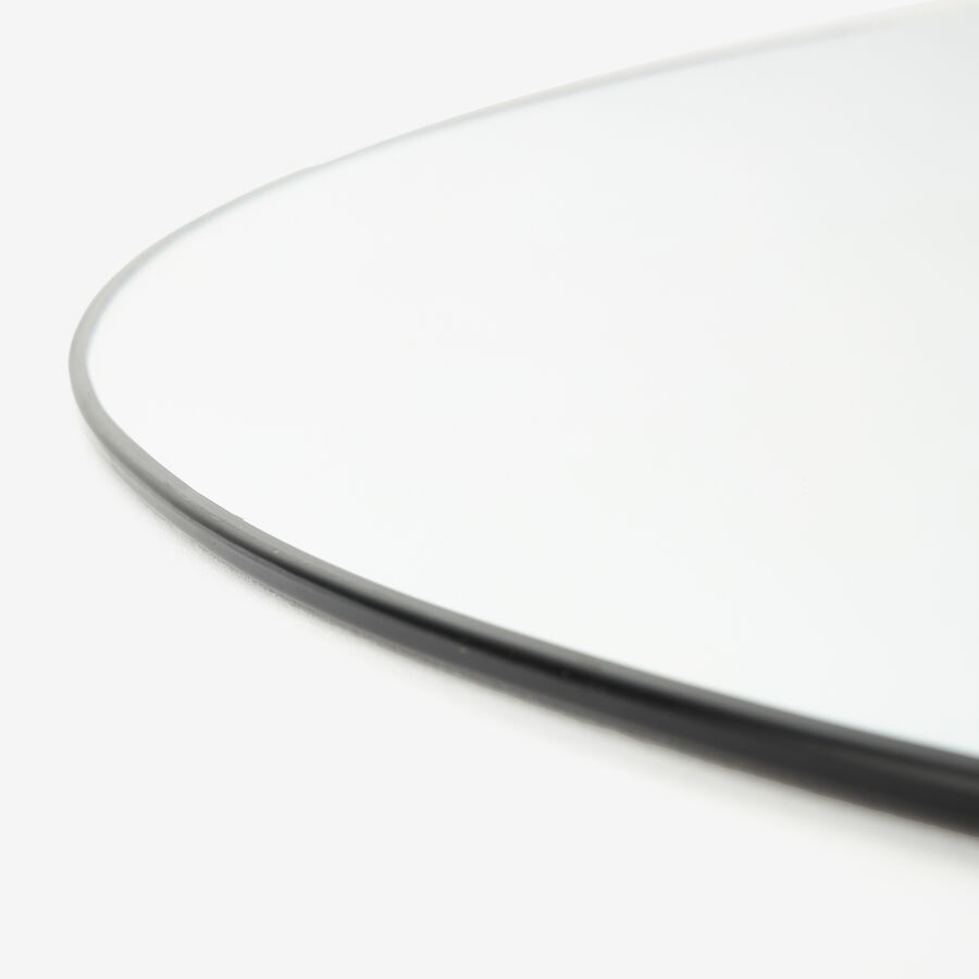 Espejo de pared redondo de metal negro Ø55cm