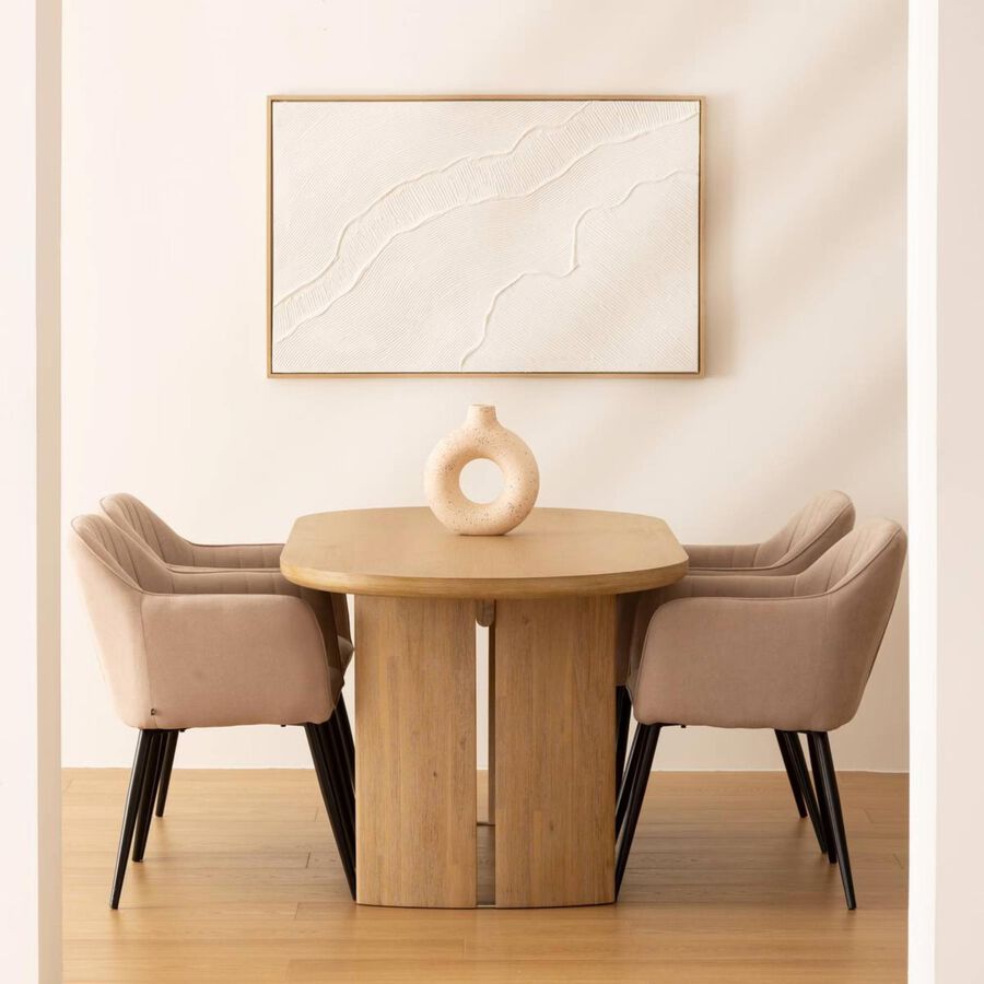Mesa de comedor de madera Yoren 180x90cm 