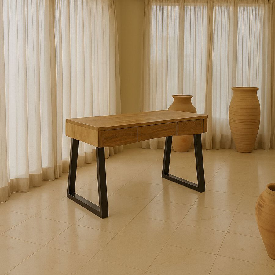 Escritorio de madera de acacia Jaipur 120x60x80cm
