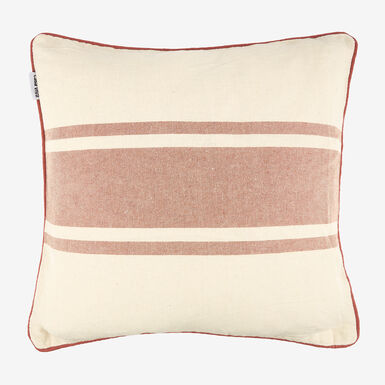 Funda de cojín de algodón rayas cobre Niza 45x45cm