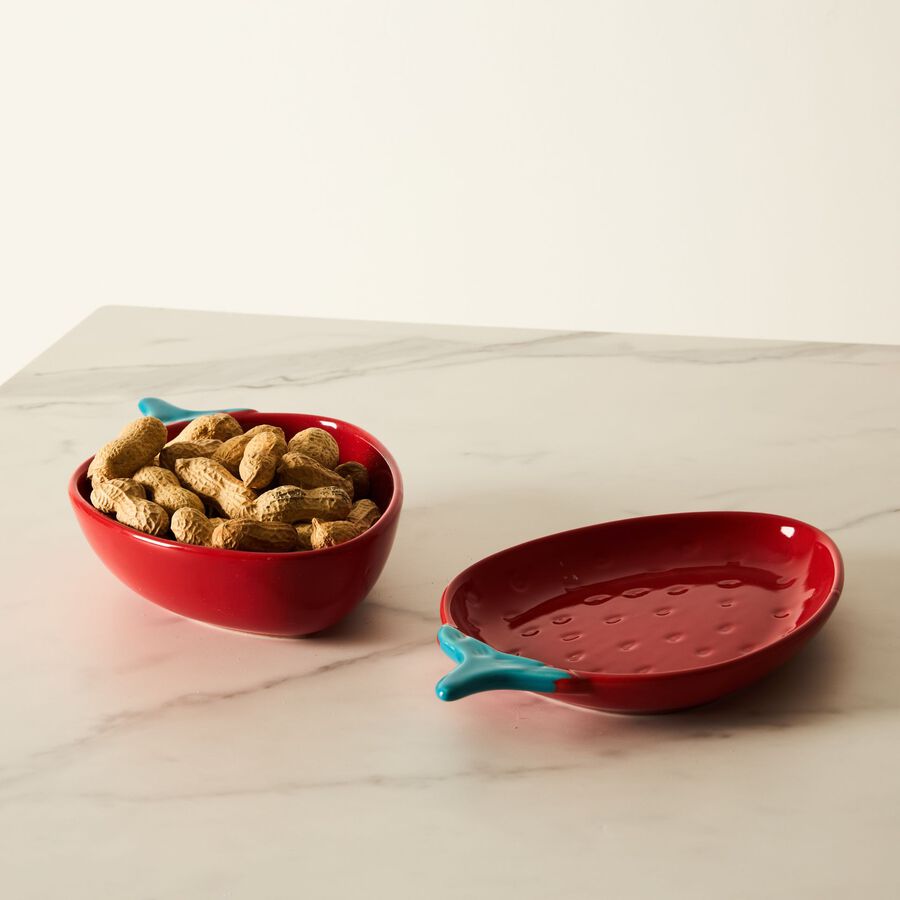 Plato de gres Fresa 18x12cm