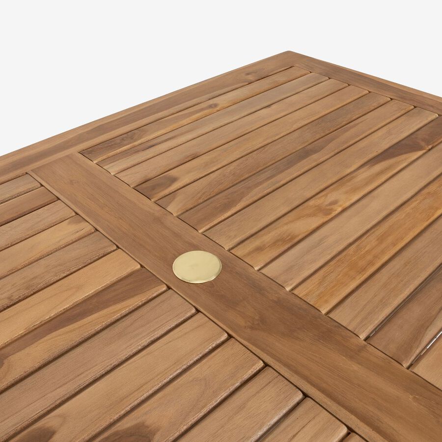 Mesa rectangular de madera de teca 135x85x75cm