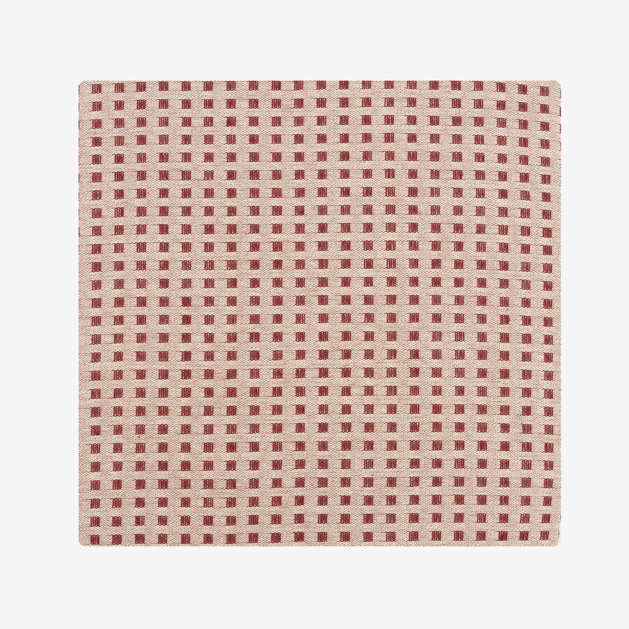 Mantel de algod&oacute;n reciclado granate Trivial 140x200cm