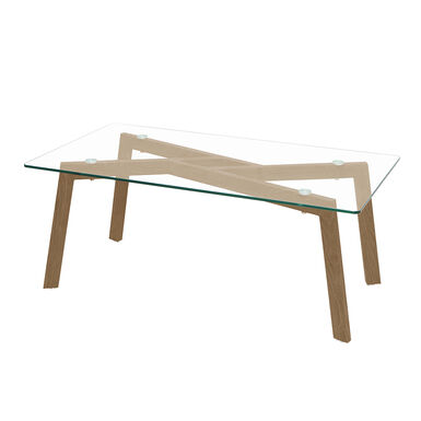Mesa de centro de cristal Wood Pattern 110x60cm