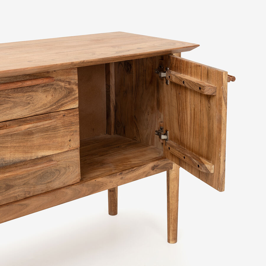 Aparador de madera de acacia Attic 160x45x78cm Clau&Chloe
