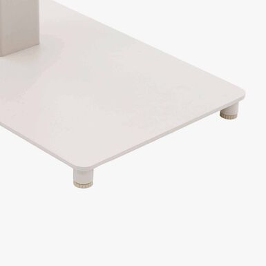 Mesa auxiliar de jard&iacute;n de aluminio blanca Venira 50x30x50cm