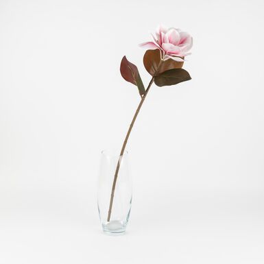 Flor artificial magnolia rosa 70cm
