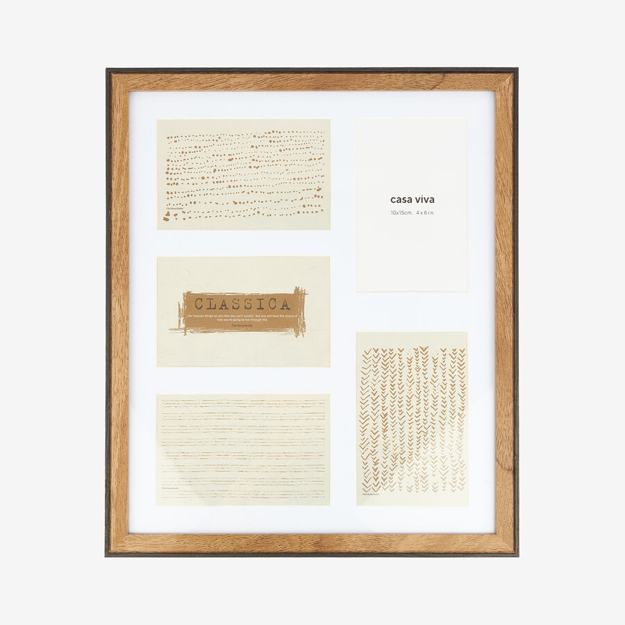 Marco de 5 fotos de madera 10x15cm