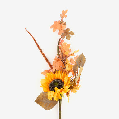 Rama artificial hojas ocre 62cm