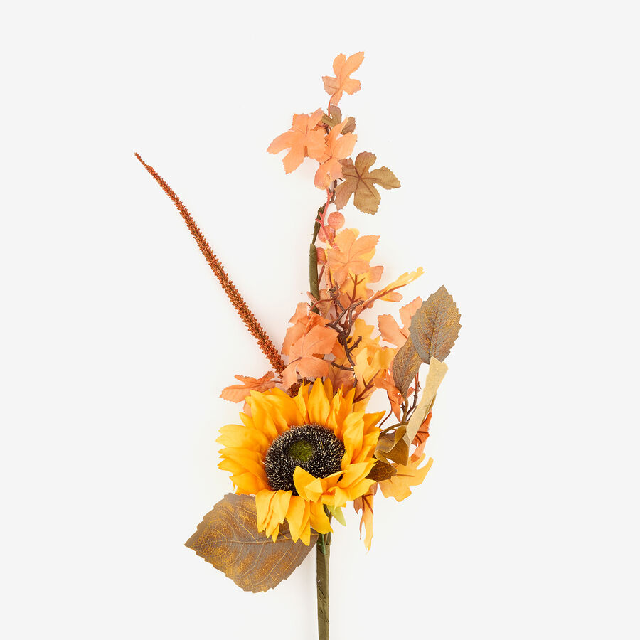 Rama artificial hojas ocre 62cm
