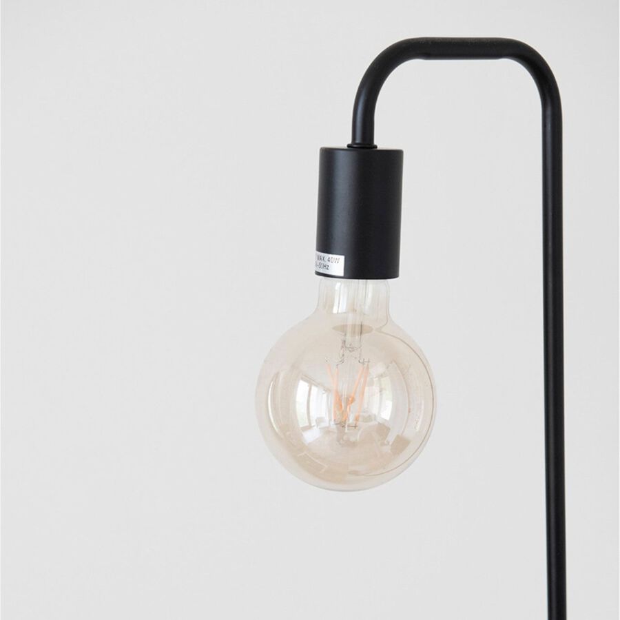 L&aacute;mpara de pie negra de metal Kobe 150cm