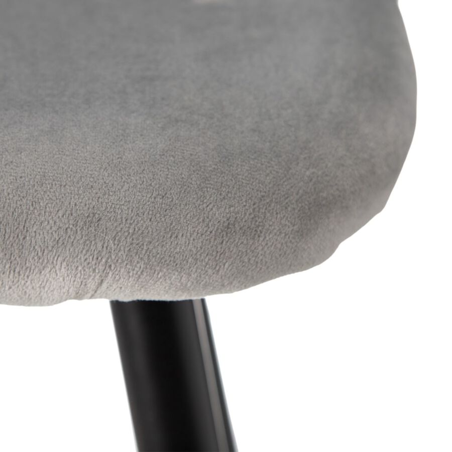 Set de 2 taburetes altos de metal gris Caleb 40x48x102cm