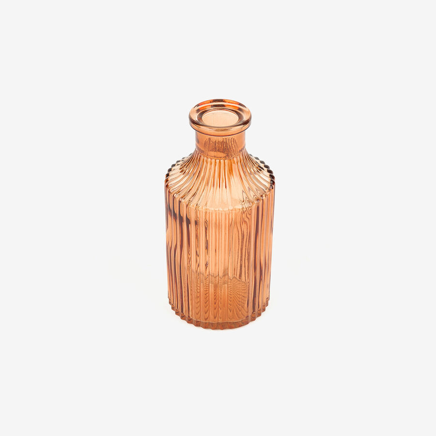 Jarrón cristal ambar Bocca Ø7x15cm