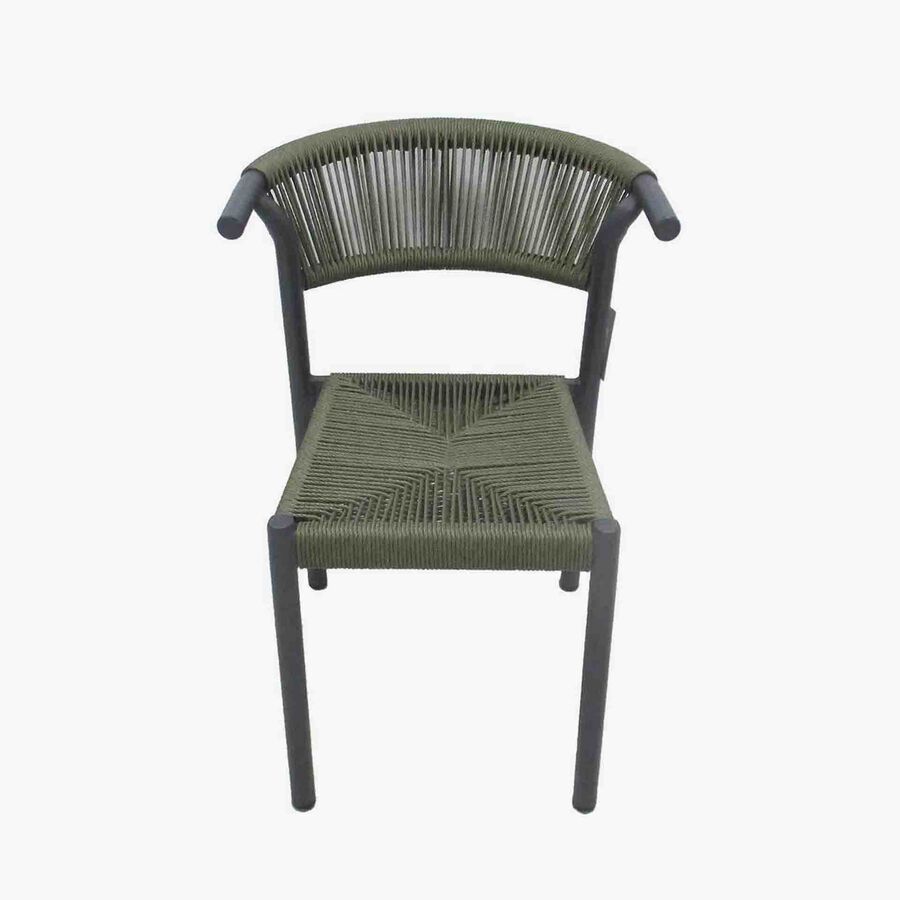 Silla de ratan verde Prado 54x63x77cm