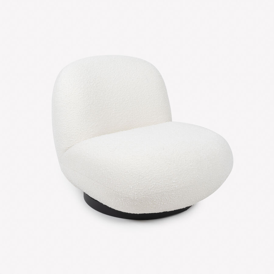 Butaca de borreguito giratoria blanca Pacha 81x95x71cm Clau&Chloe