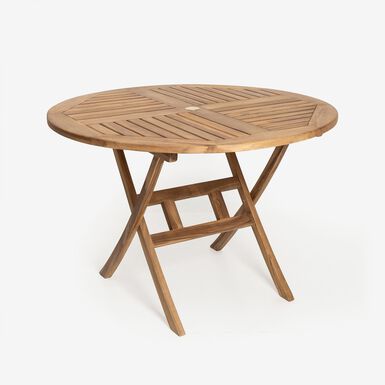 Mesa redonda de madera de teca &Oslash;110x75cm