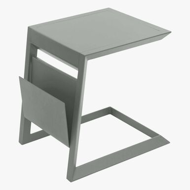 Mesa auxiliar de jard&iacute;n de aluminio verde Allira 45x55x55cm