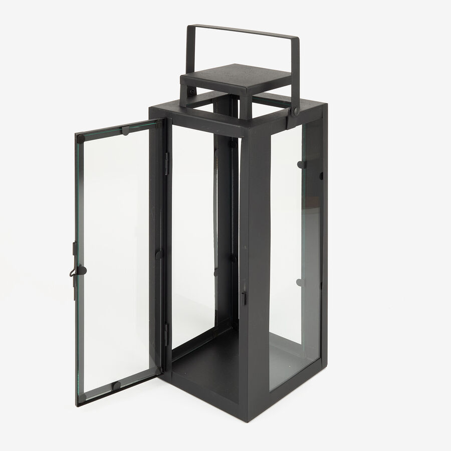 Farol de metal negro Calin 35cm