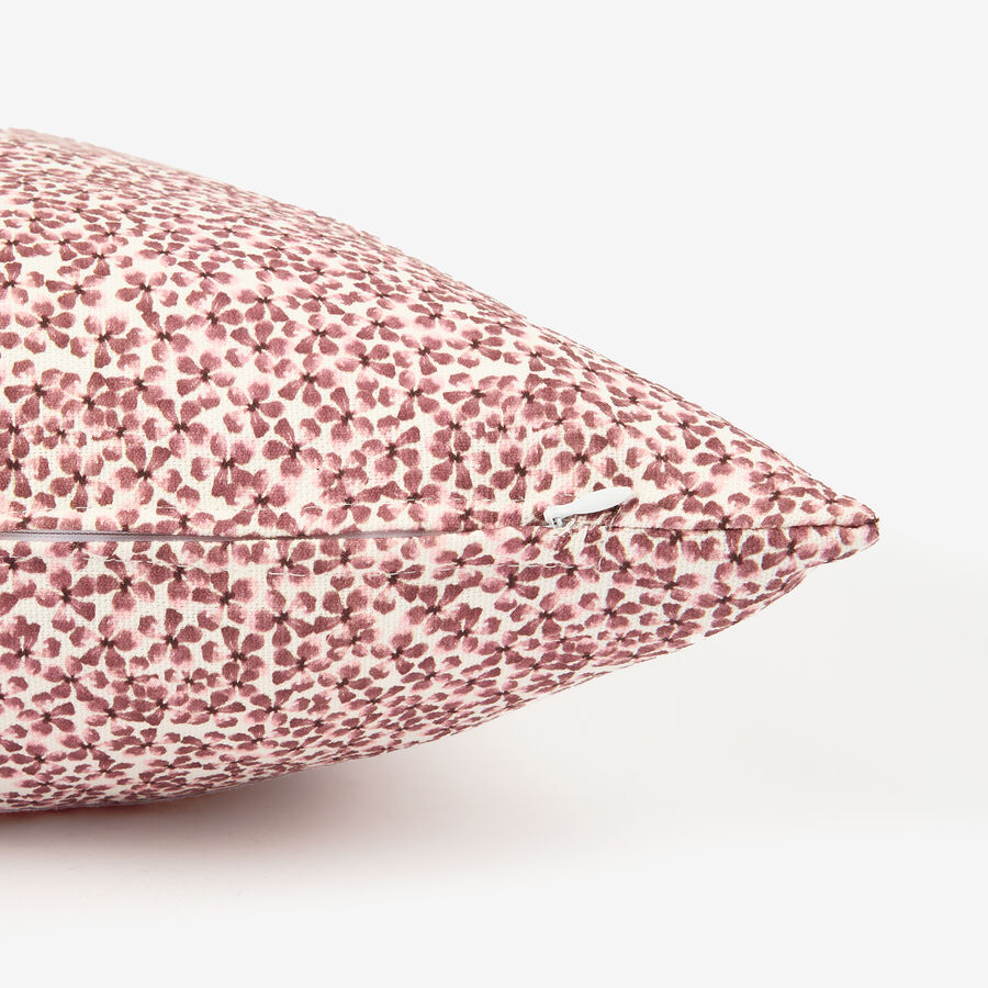 Funda de cojín de algodón granate Anémona 45x45cm