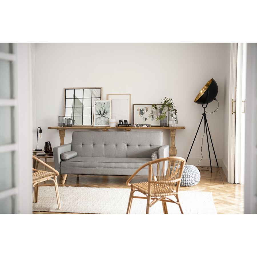 Sofá cama gris Roma 188x78x85cm