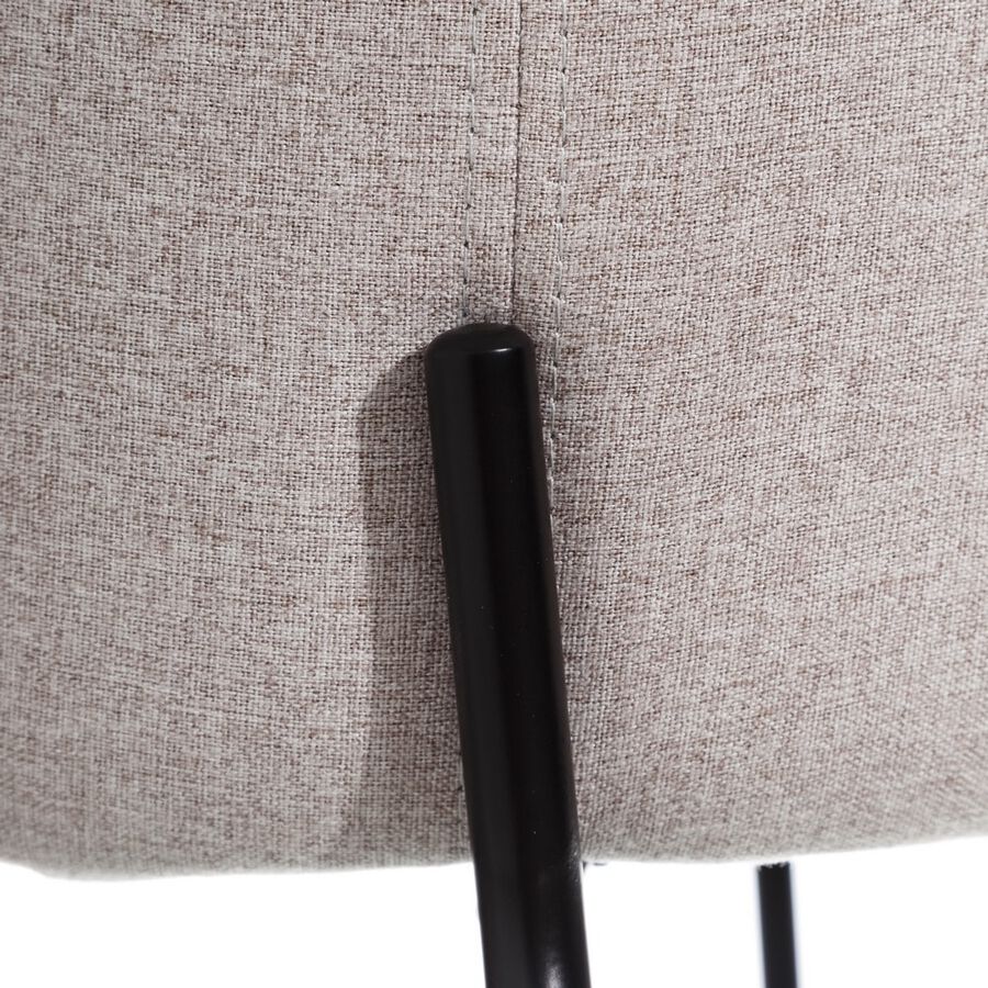 Set de 2 sillas de comedor de metal con tela beige Caleb 50x54x78cm