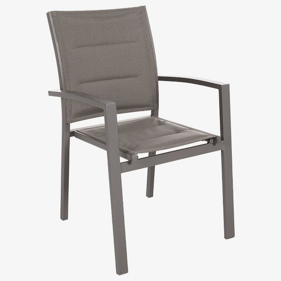 Silla marr&oacute;n de aluminio Graciosa 65x56cm 