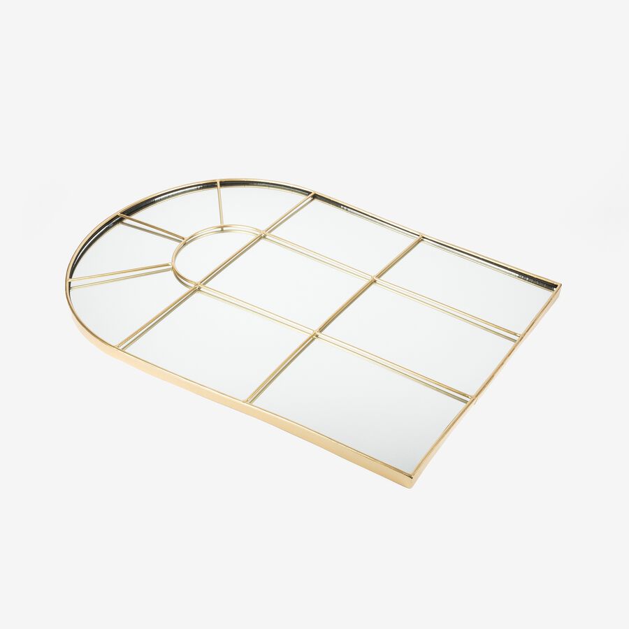 Espejo ventana de hierro dorado Ian 54x74cm