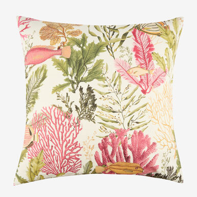 Funda de cojín de algodón cuadrada Coralia 45x45cm