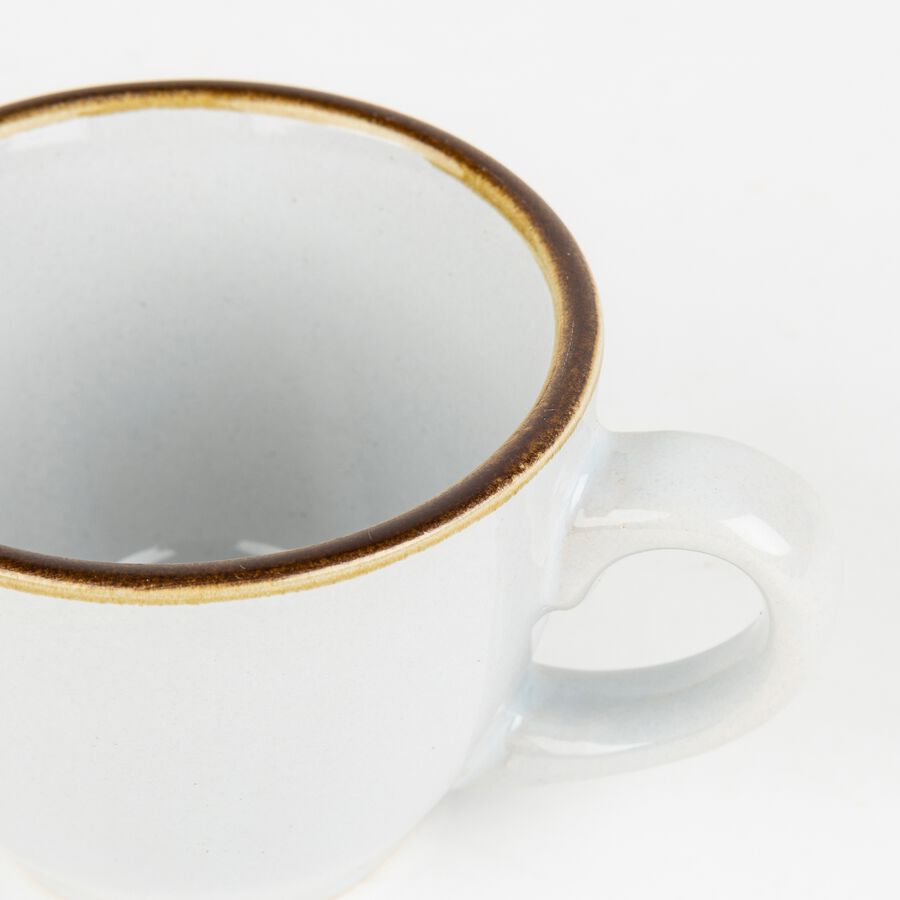 Set de 6 tazas de café con plato gris claro 10cm