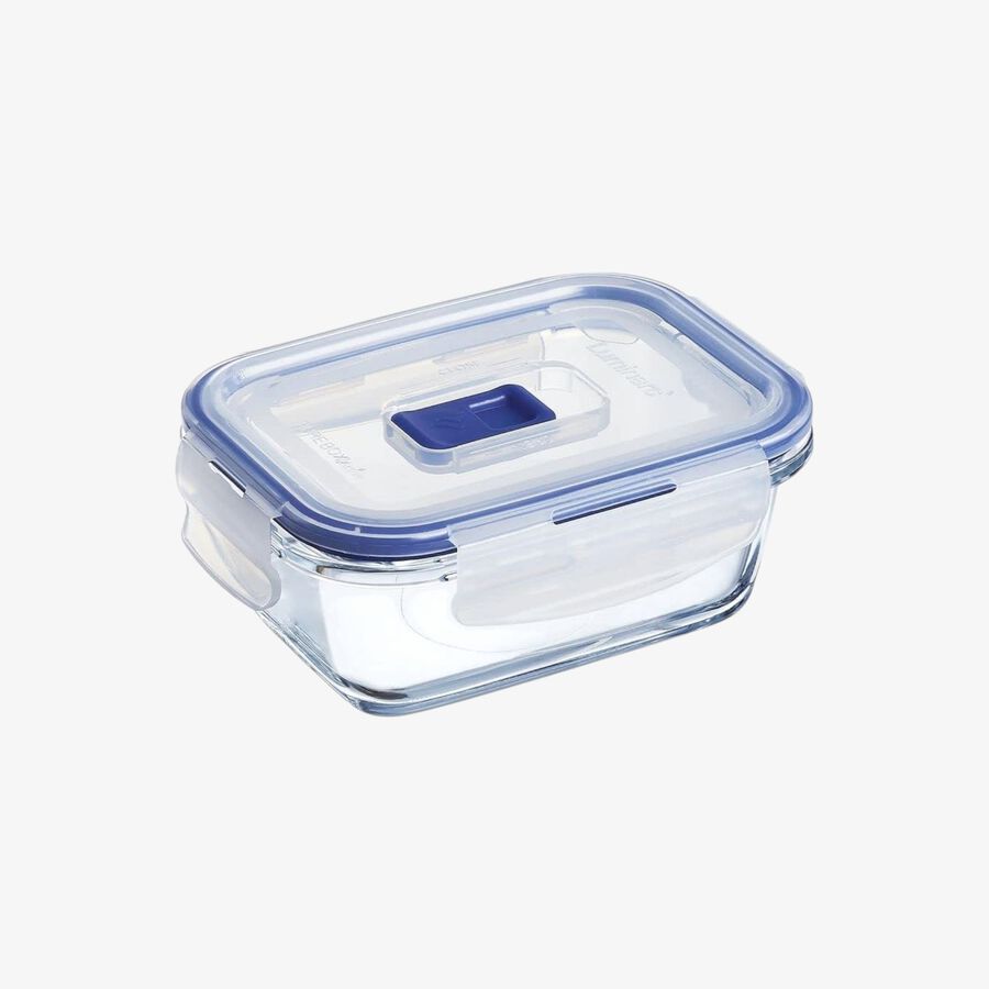 T&aacute;per de vidrio rectangular herm&eacute;tico Purebox Luminarc 12x9x7cm - 38cl