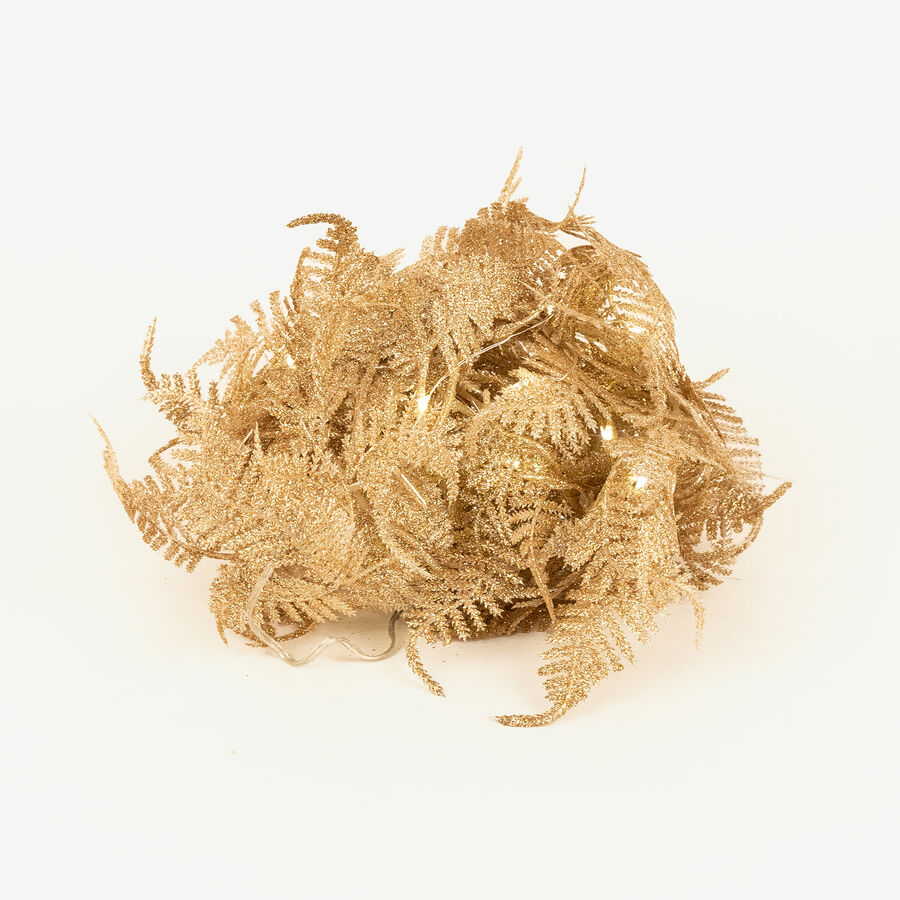 Guirnalda de hojas doradas 20 LEDS