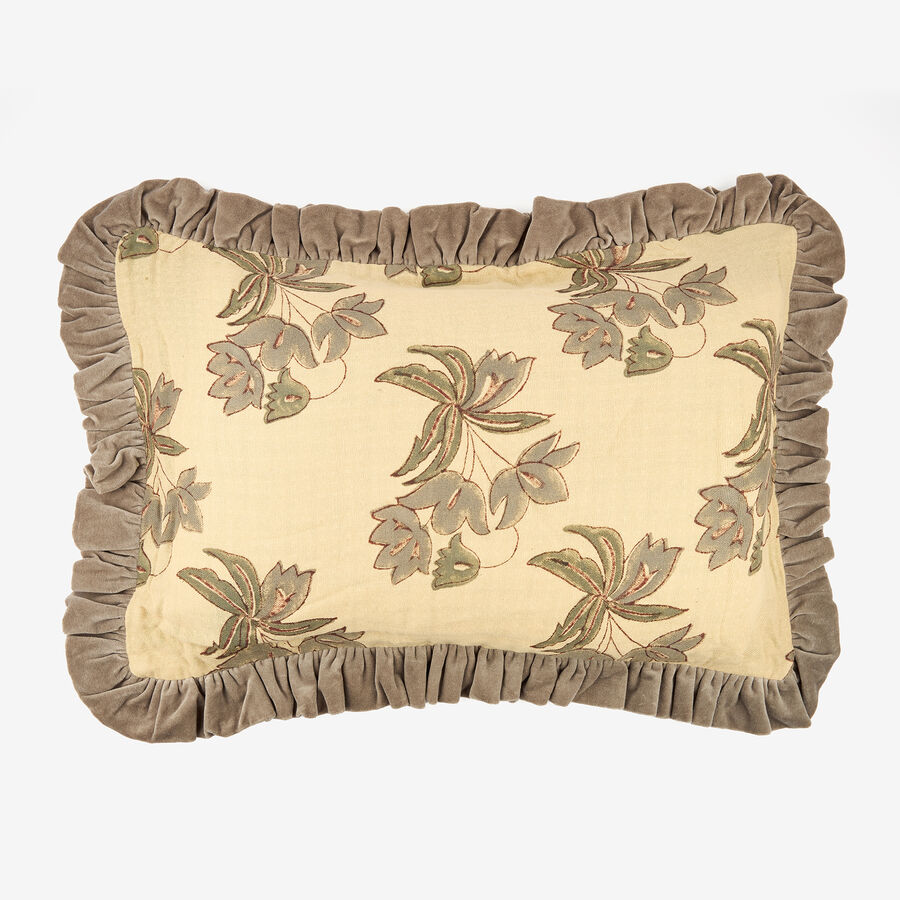 Funda de cojín de algodón flores Mia 40x60cm Clau&Chloe