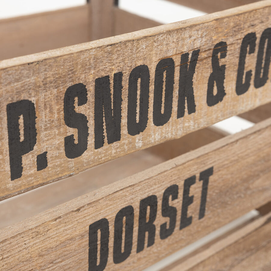 Caja listones madera Kim 44x31x26cm