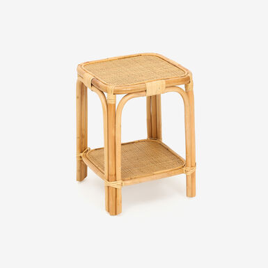 Mesa auxiliar de rat&aacute;n Delos 35x35x45cm