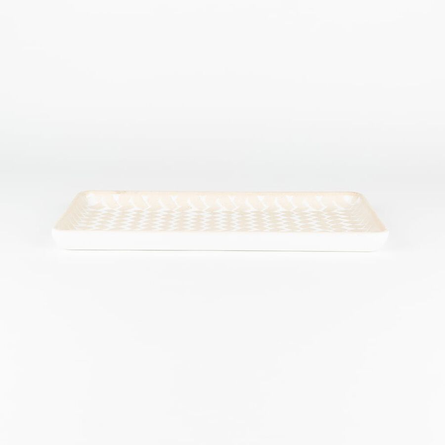 Bandeja de madera blanca Baikal 36x17x2cm