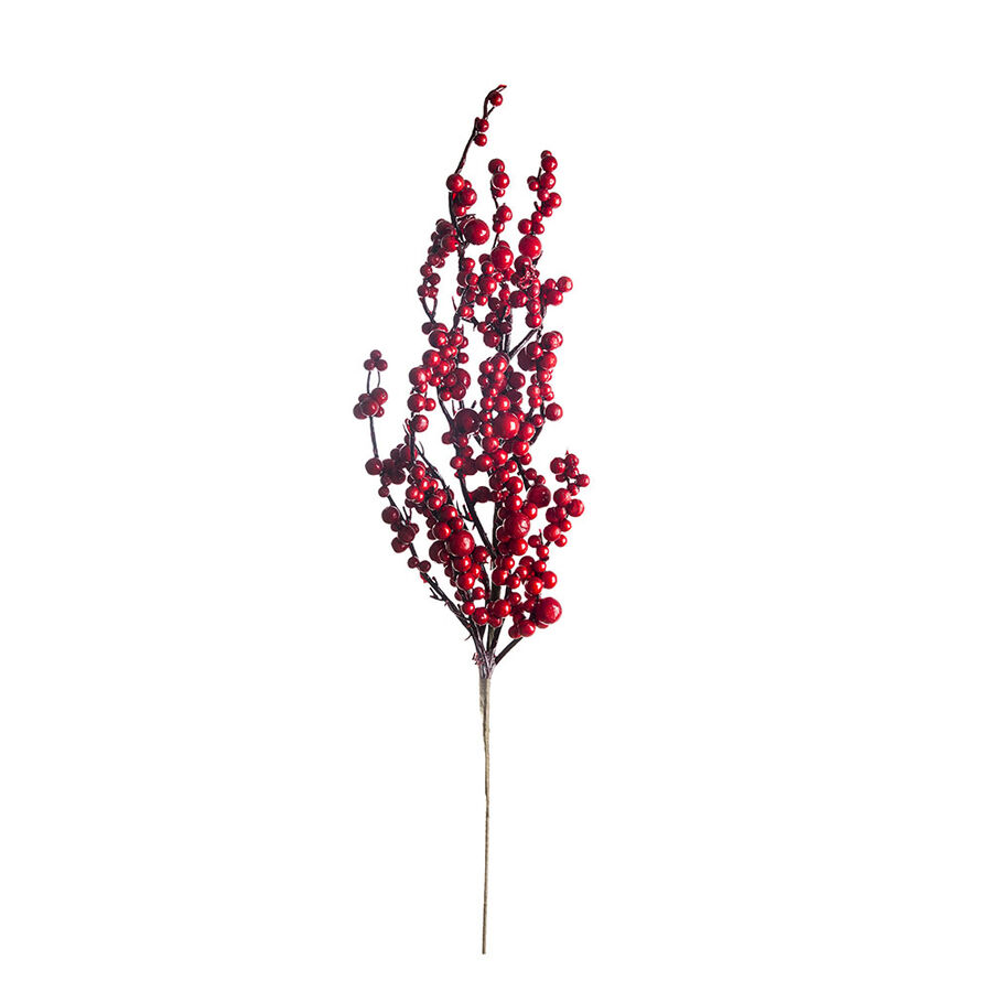Rama frutos rojos Navidad 65cm