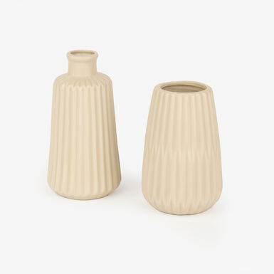 Jarrón de porcelana blanco Giter Ø9x17cm en varios modelos