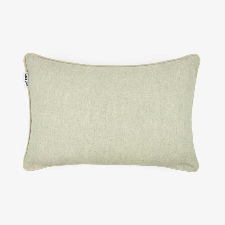 Funda de coj&iacute;n de lino gris 30x45cm