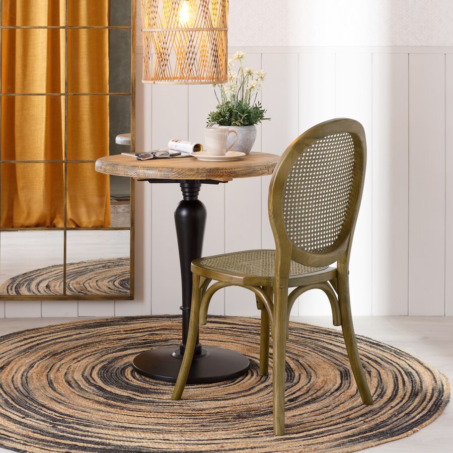 Silla de comedor de madera de olmo 45x42x94cm