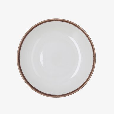 Plato hondo blanco de porcelana Pietra &Oslash;23cm