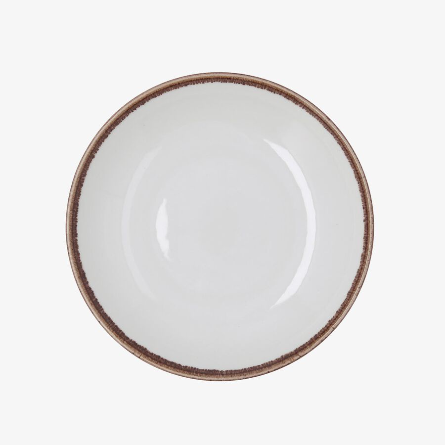 Plato hondo blanco de porcelana Pietra &Oslash;23cm