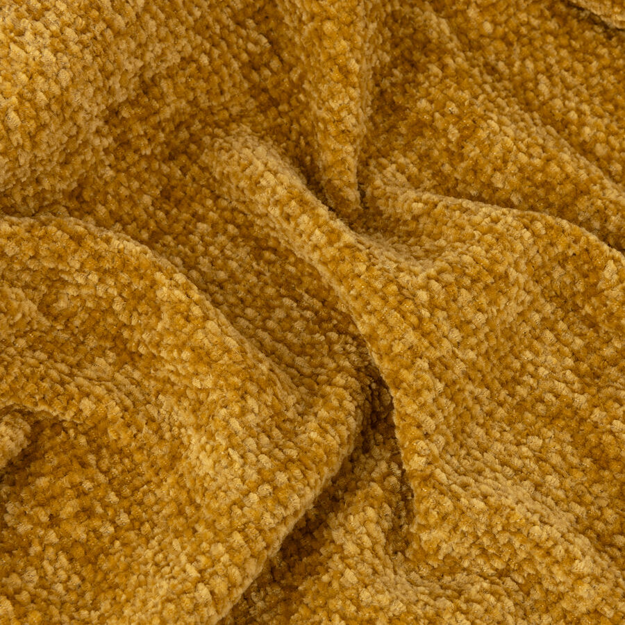 Manta de chenilla mostaza Ottawa 130x150cm