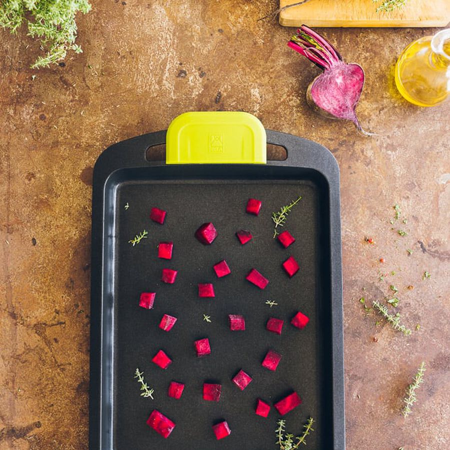 Plancha lisa de aluminio fundido antiadherente apta para inducción Foodie 40x28cm - BRA