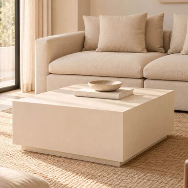 Mesa de centro de microcemento Kurli 80x80x40 Clau&Chloe