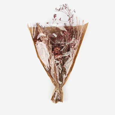 Ramo flores secas rosa 140gr 55cm