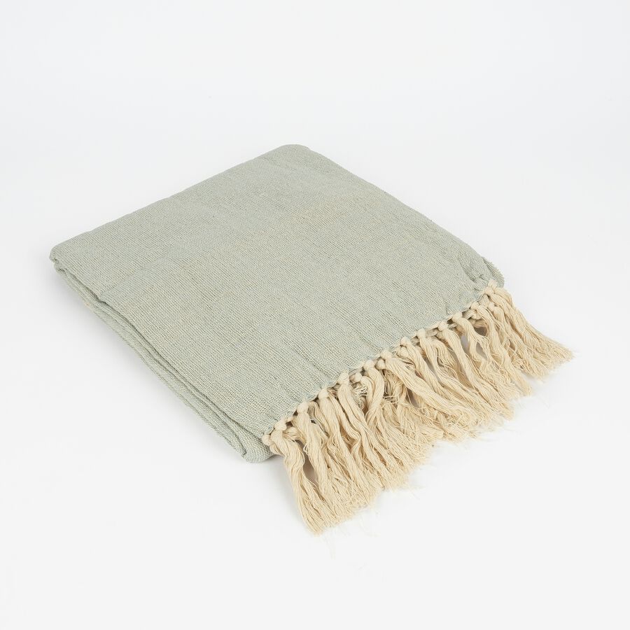 Plaid verde agua de algodón Gotta 125x150cm