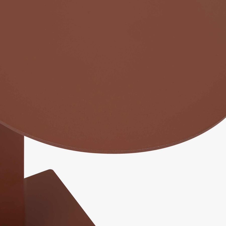 Mesa auxiliar de jard&iacute;n de aluminio caoba Venira 50x30x50cm